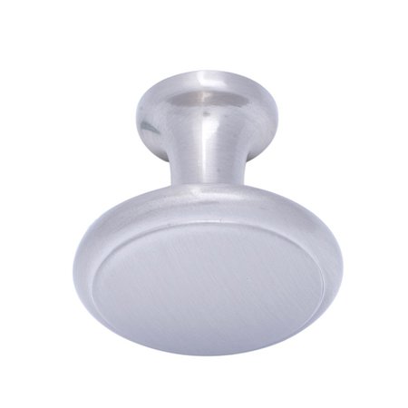 South Main Hardware 1-3/16 in. Satin Nickel Modern Round Flat Cabinet Knob 25PK SH2712-SN-25